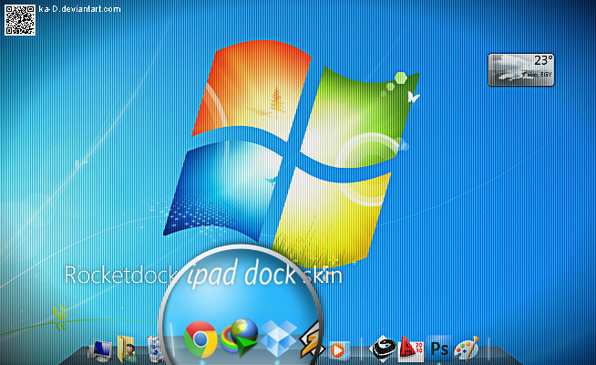 'iPad dock' skin for RocketDock
