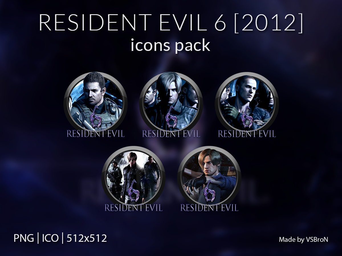 Resident Evil 6 [2012] Icons Pack by VSBroN on DeviantArt