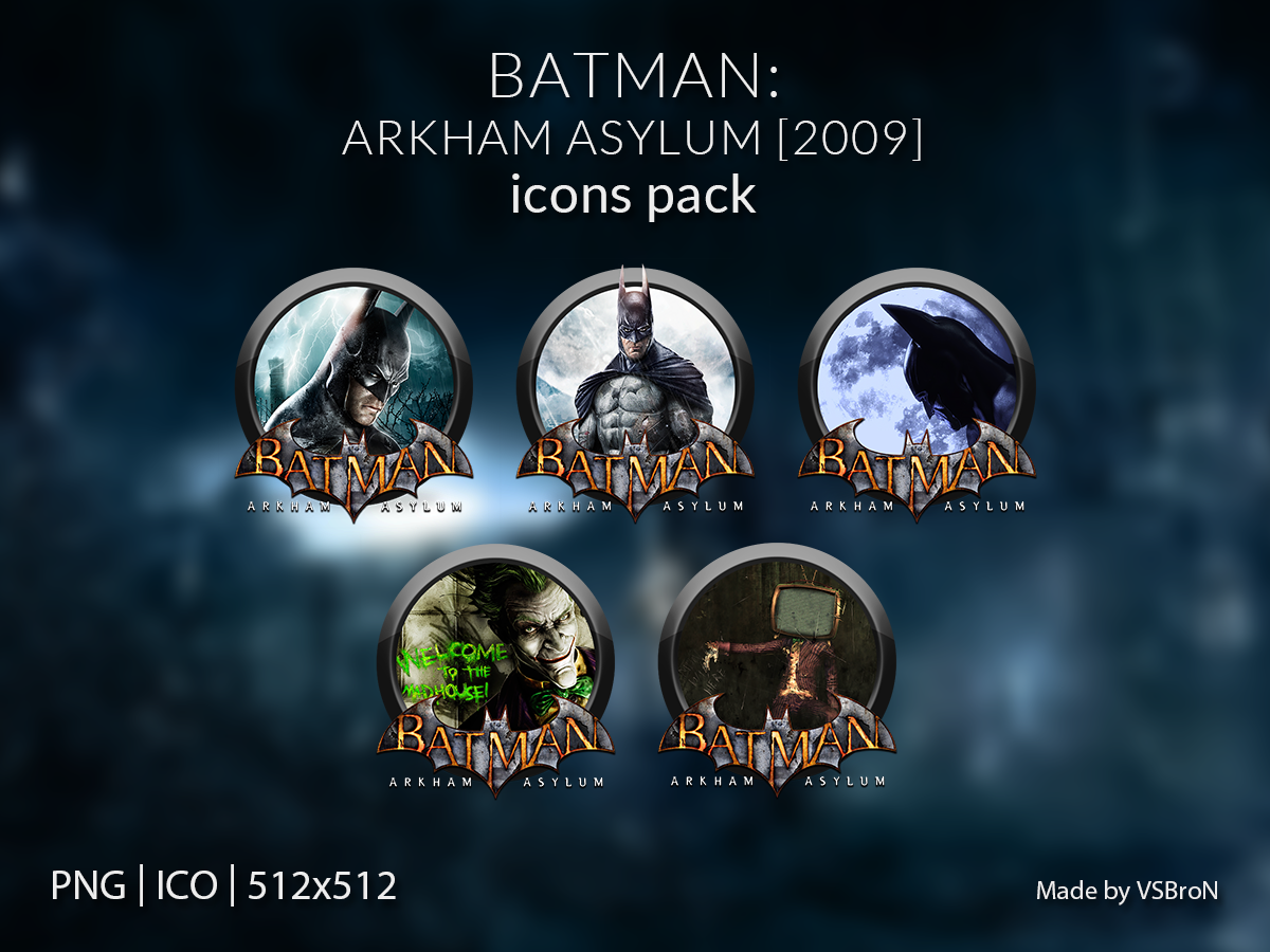 Batma: Arkham Asylum [2009] Icons Pack by VSBroN on DeviantArt