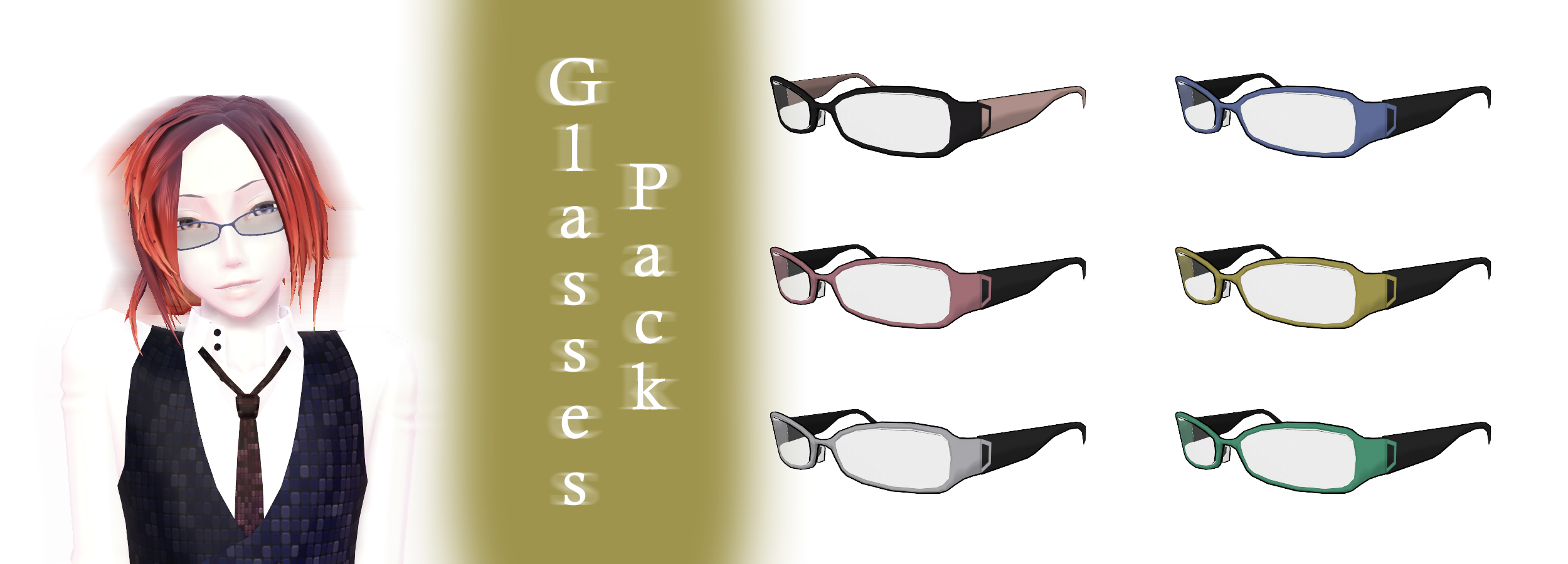 [mmd] Glasses Pack 3 Dl By Joanagnes On Deviantart