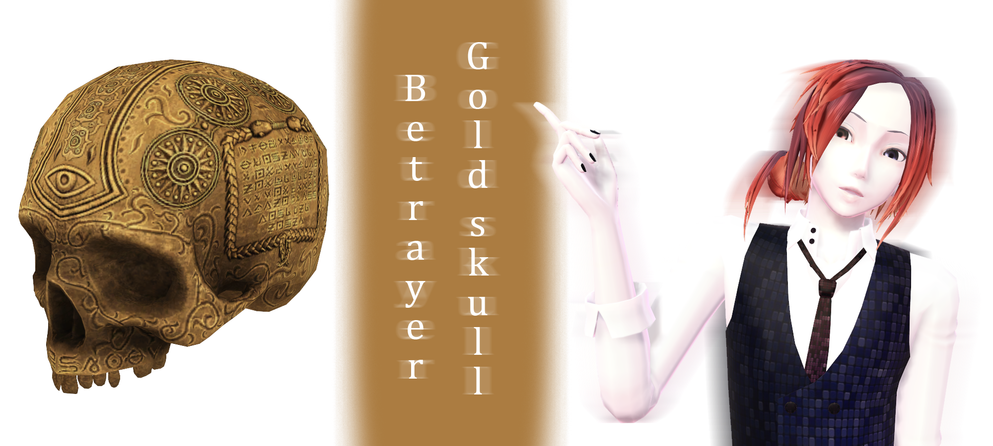 [MMD] Betrayer gold skull DL