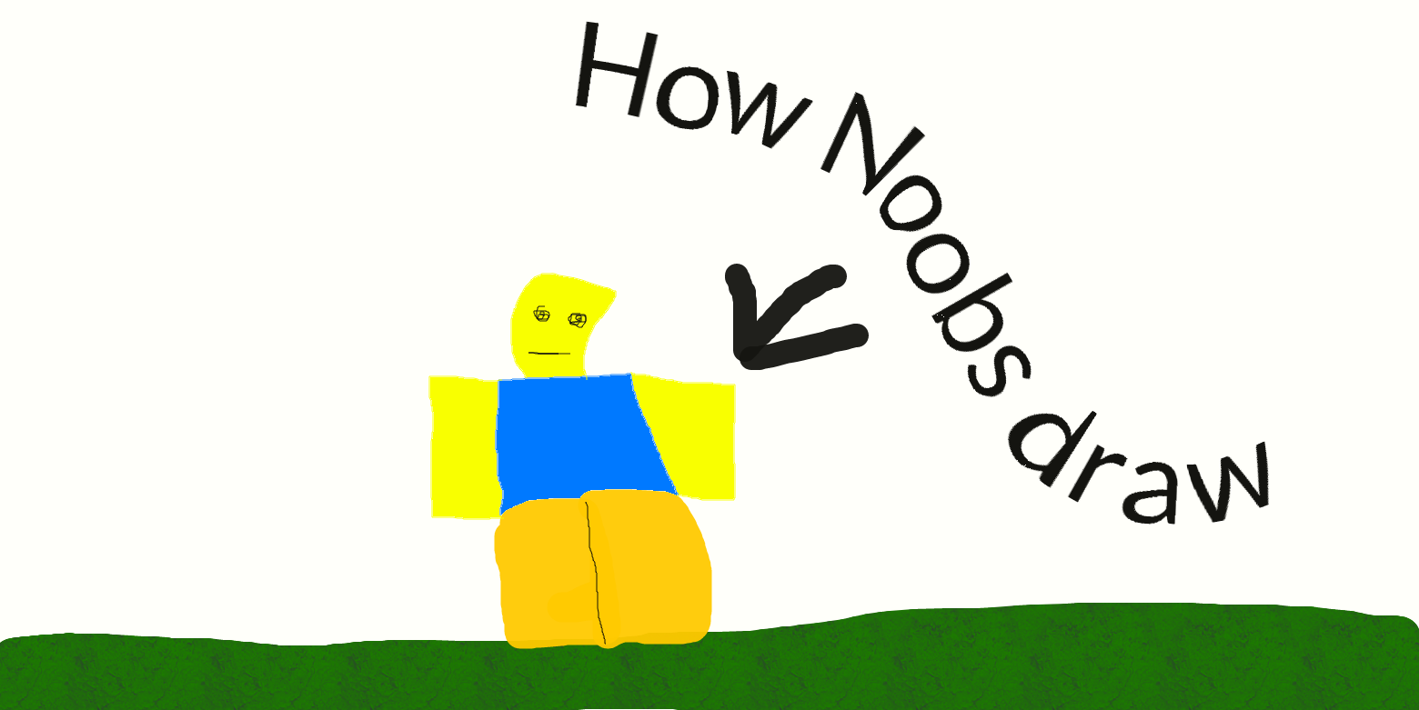 How to Draw Noob from Roblox (Roblox) Step by Step