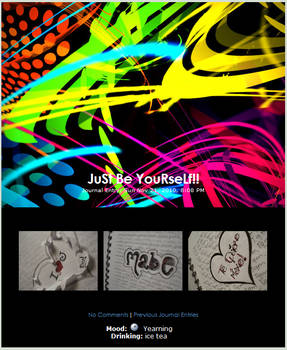 JuSt Be YouRseLf journal skin