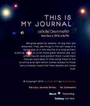 Lets be dreamers journal skin