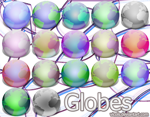 Globes icons V1.2