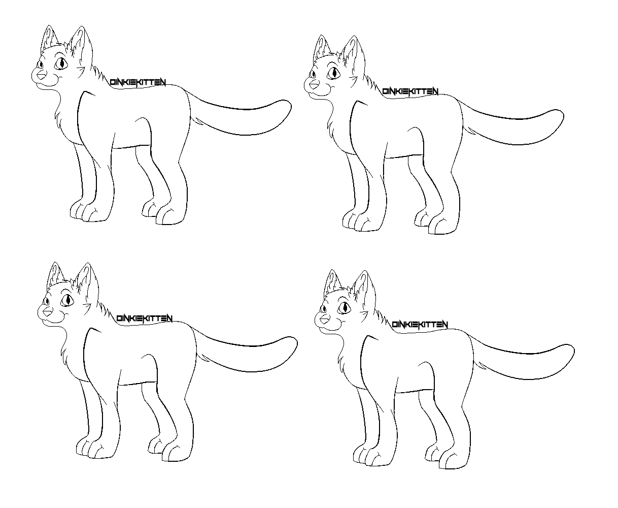 Free Cat Line-art