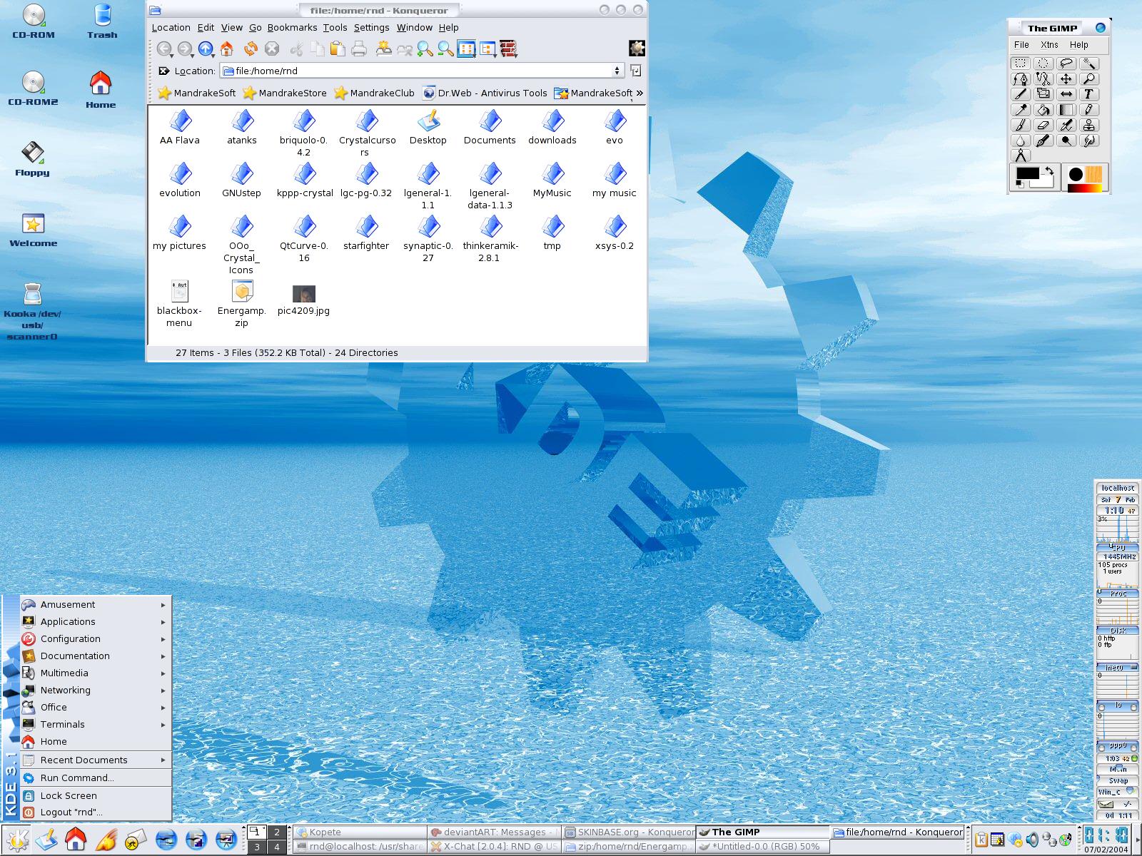 Mandrake 9.2 running KDE 3.1