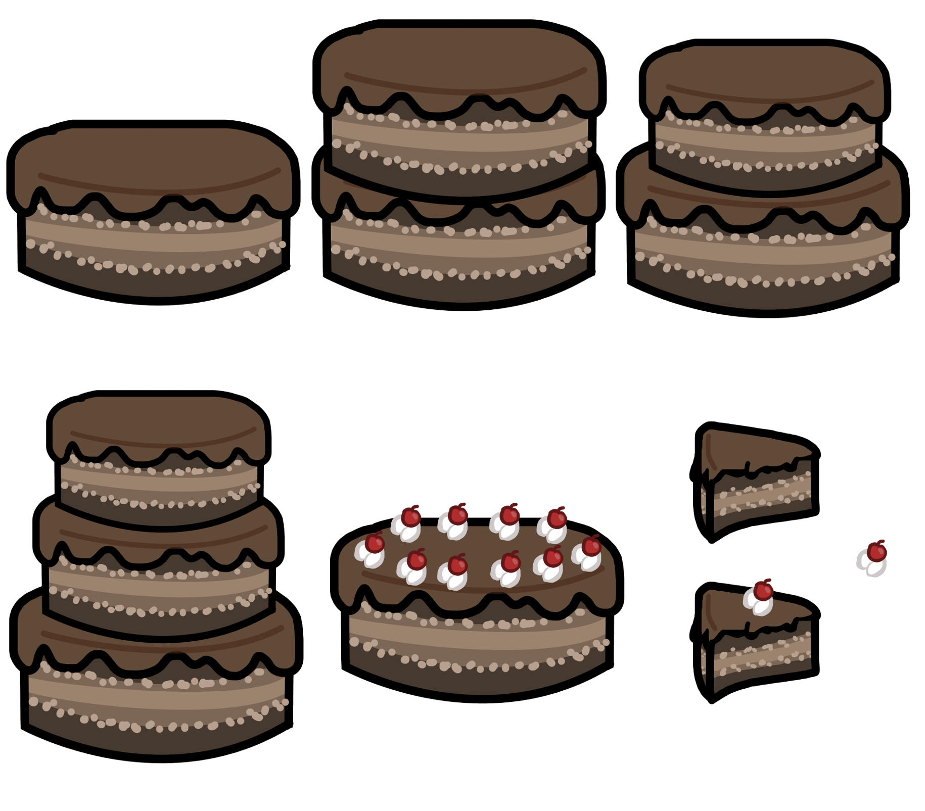 Walfas Custom Prop: Chocolate Cake 01 by Midian-P on DeviantArt