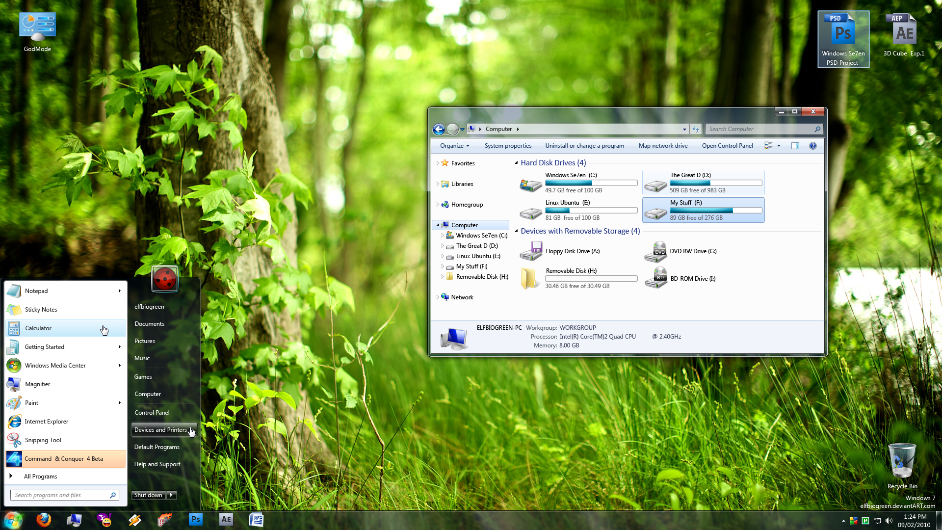 Windows 7 PSD