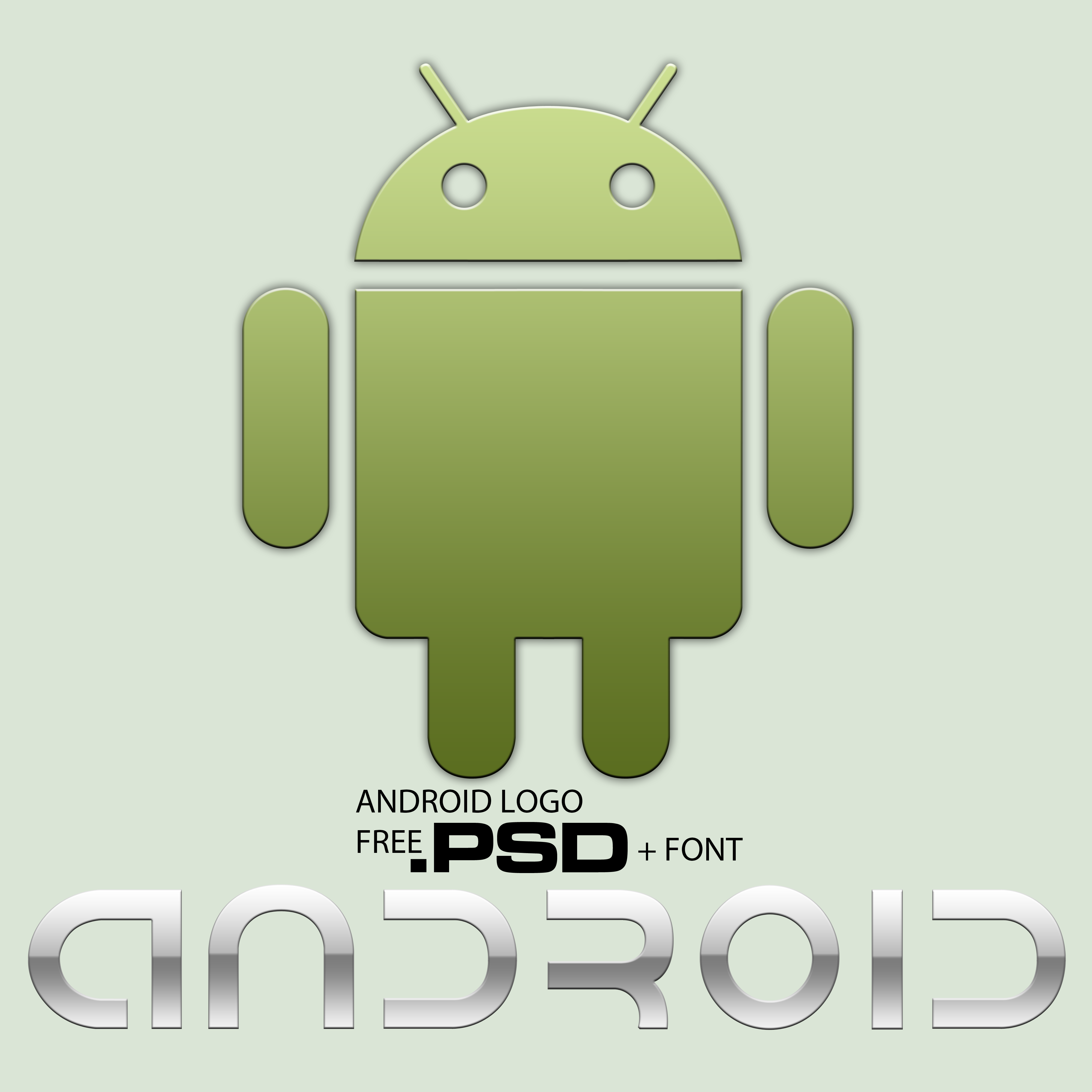 Free Android Logo Psd + Font