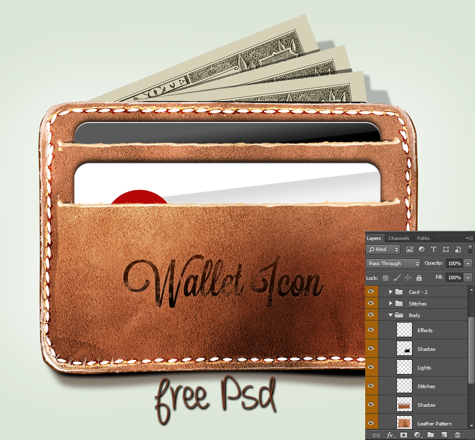 Free Wallet Psd