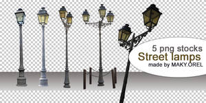 PNG STOCK SET: Street lamps