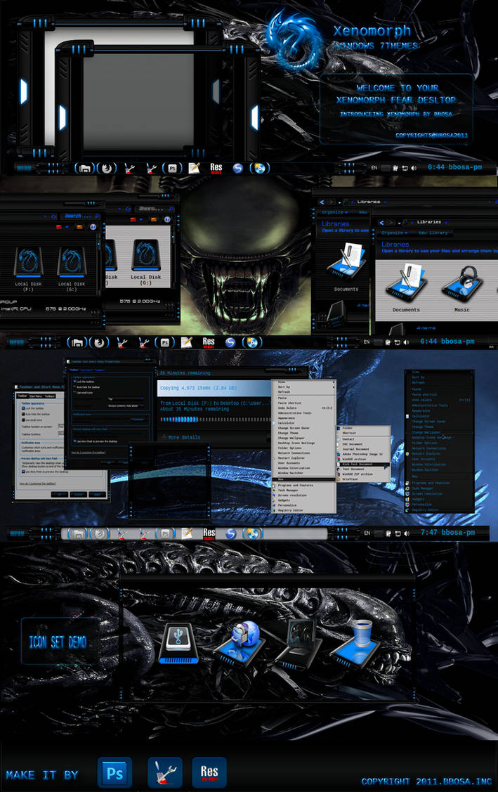 XENOMORPH W7 THEMES by bbosa