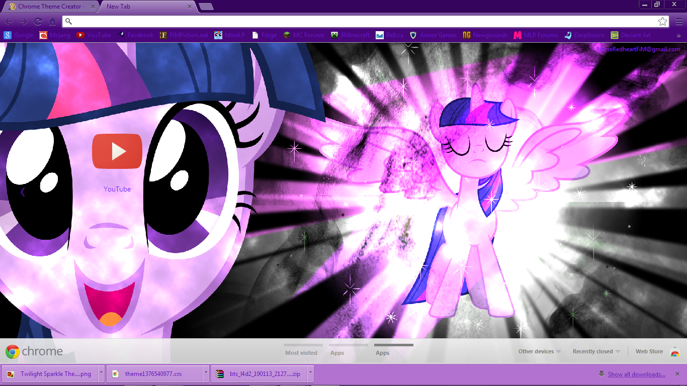 Twilight Sparkle Google Chrome Theme [UPDATE]