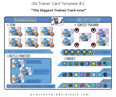 Old Trainer Card Template 2