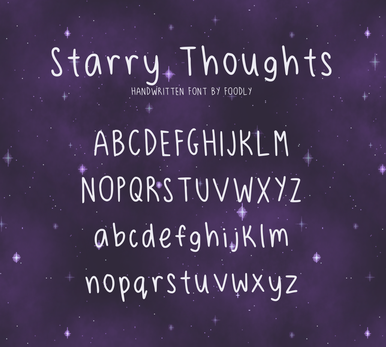 Starry Script Font Starry Thoughts Free Font by foodly on DeviantArt