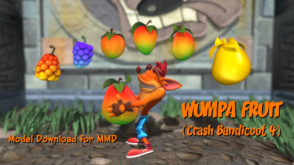 MMD Model Download Wumpa Fruit (Crash 4) by greenth1ng on DeviantArt