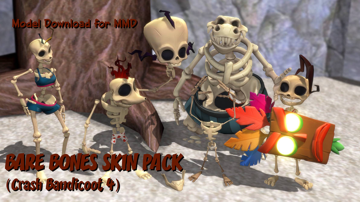 MMD Model Download Bare Bones Pack (Crash 4) by greenth1ng on DeviantArt