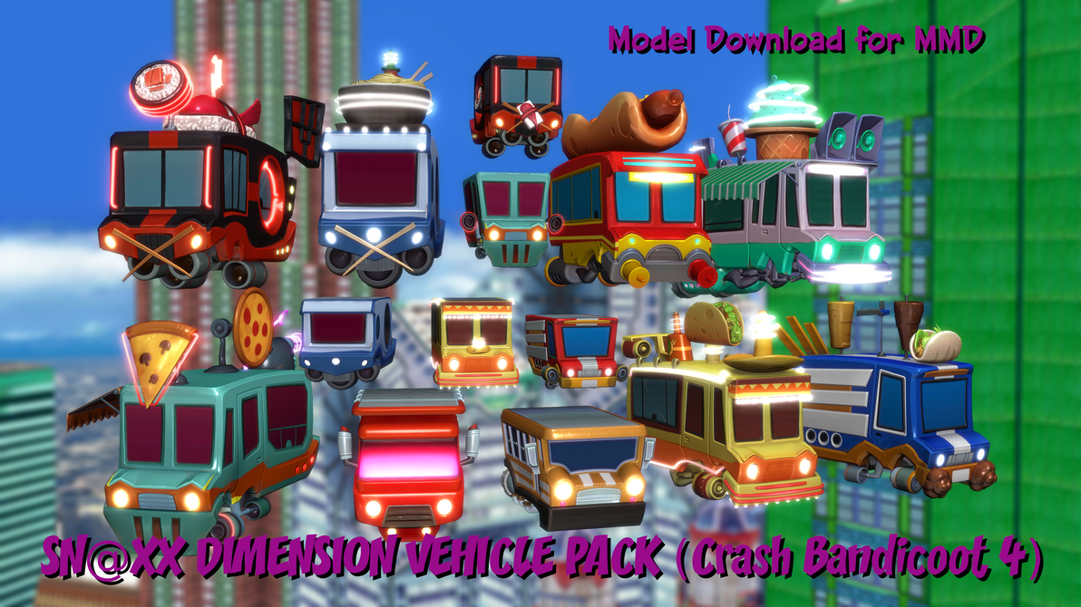 MMD Model Download - SN@XX Vehicle Pack (Crash 4)