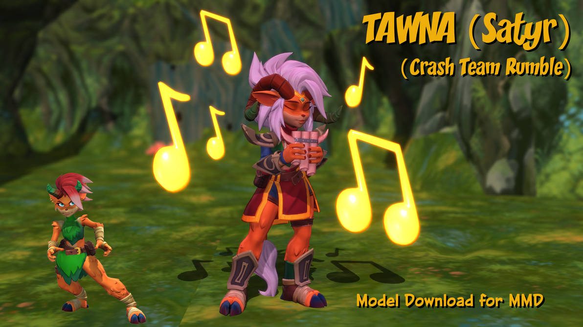 MMD Model DL - Satyr Tawna (Crash Team Rumble) by greenth1ng on DeviantArt