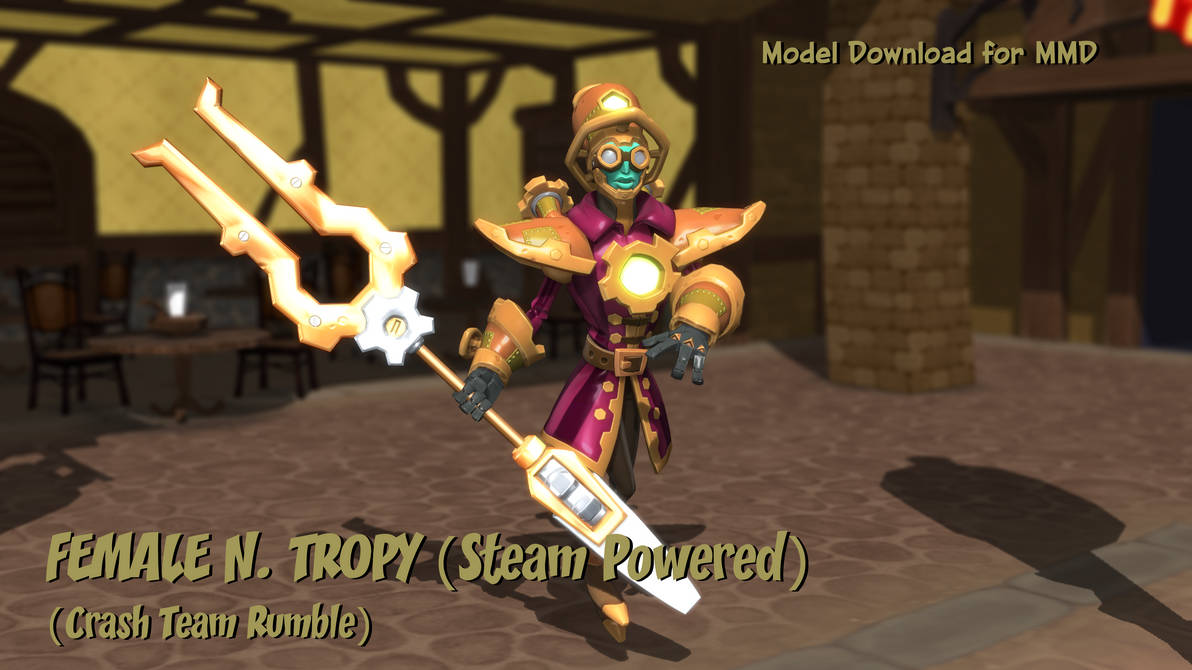 MMD Model DL - Female N. Tropy (Steam Powered) by greenth1ng on DeviantArt