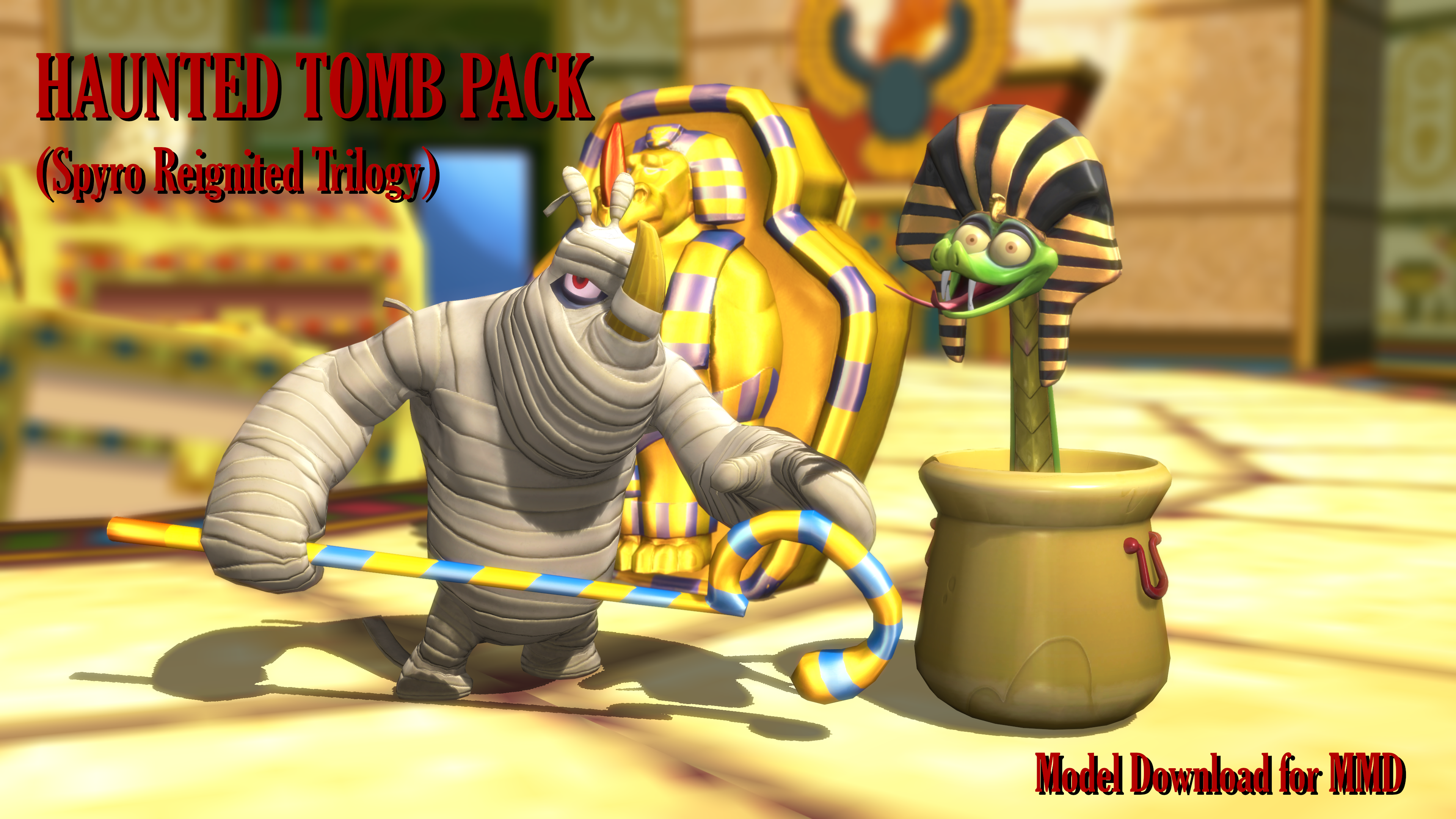 MMD Model DL - Haunted Tomb Pack (Reignited) by greenth1ng on DeviantArt