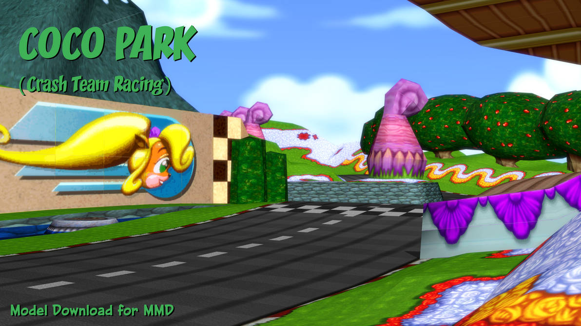 MMD Stage DL - Coco Park (Crash Team Racing) by greenth1ng on DeviantArt