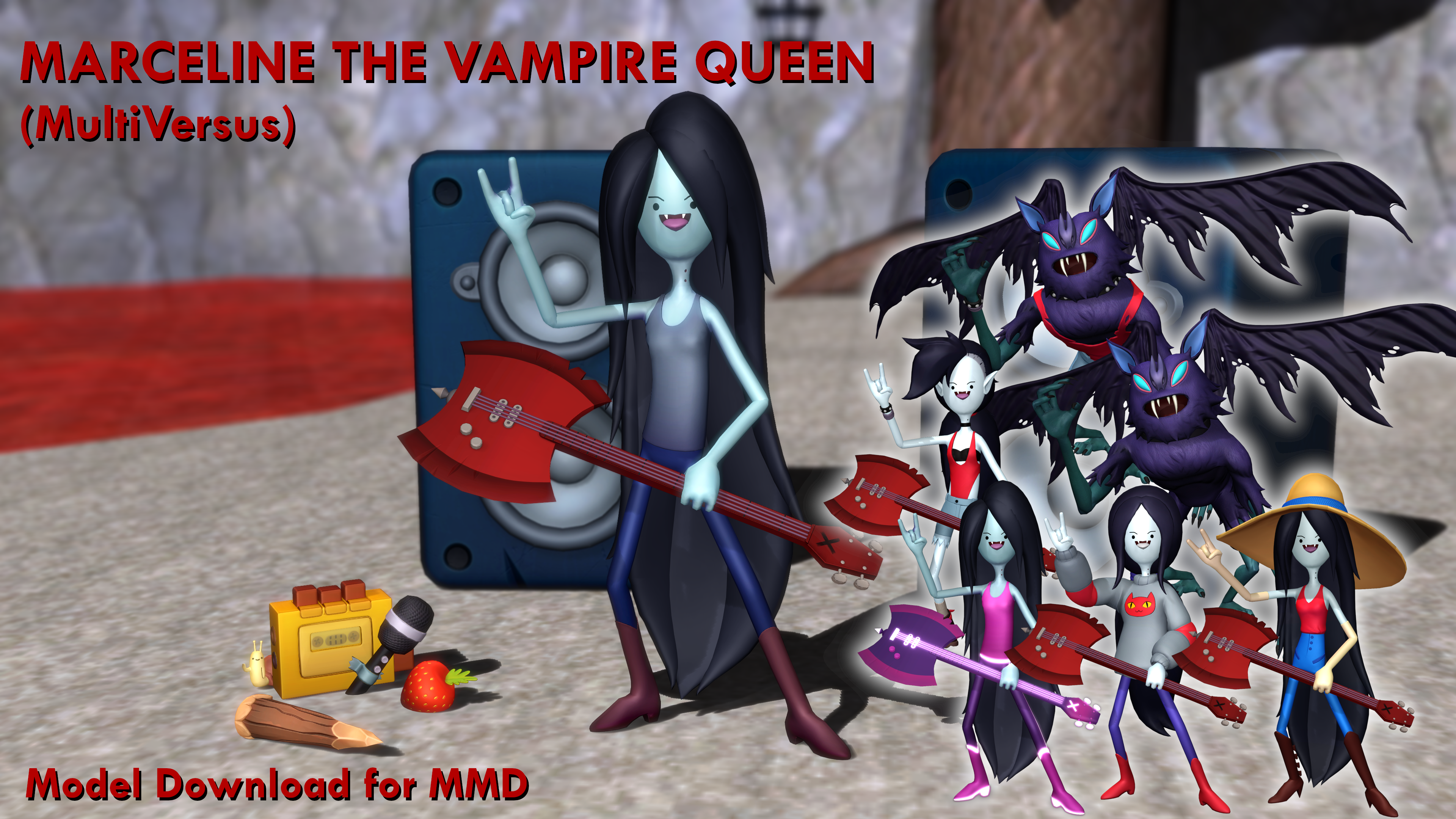 MMD Model DL - Marceline the Vampire Queen (MVS) by greenth1ng on
