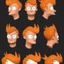 Philip J. Fry and his skull