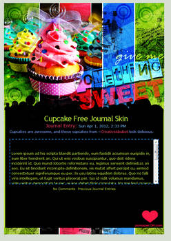 Cupcake Free Journal Skin