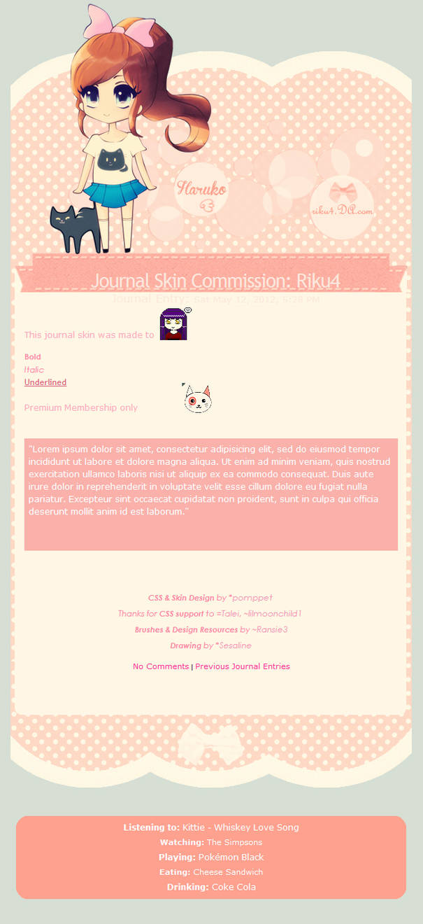 Journal Skin Commission :: Riku4 by pomppet