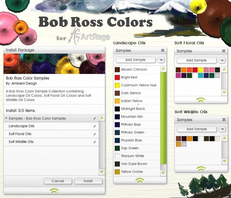  Bob Ross Palette