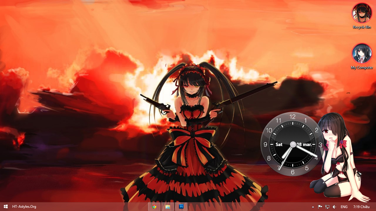 Visual Styles 8 Theme Anime Win8 Tokisaki Kurumi By Hoangtush On Deviantart