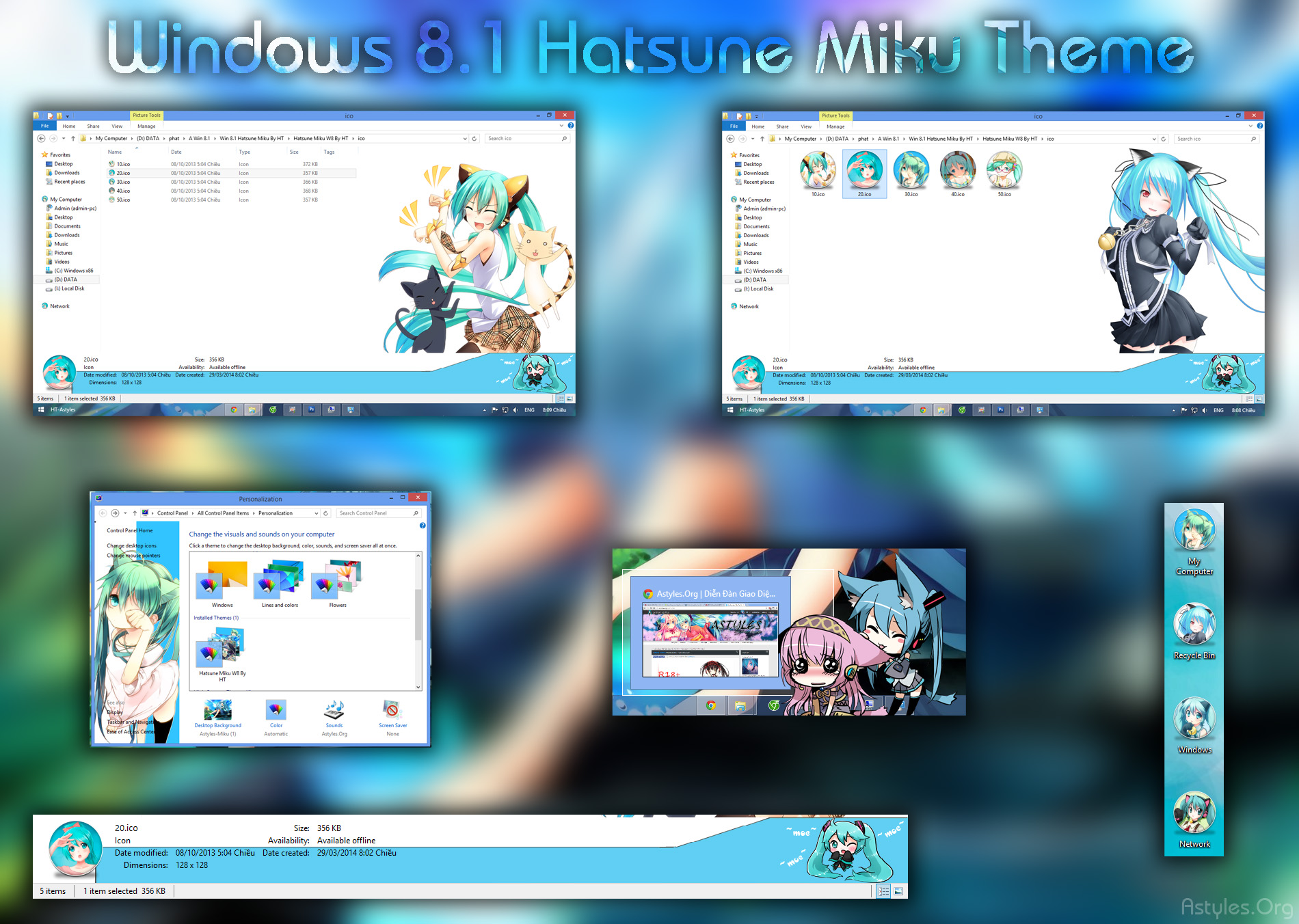 windows 7 desktop themes anime