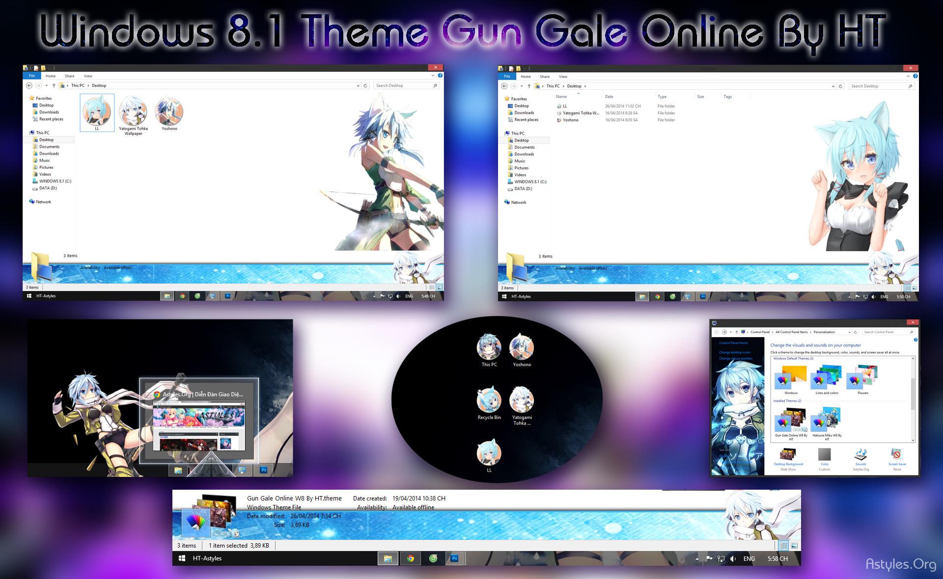 Visual Styles 8~Gun Gale Online~Sinon Anime Theme