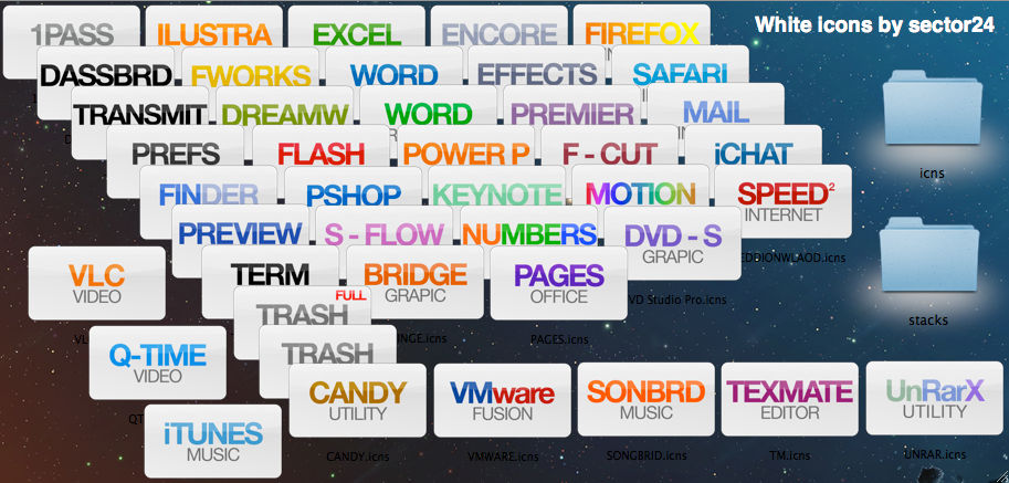 White icons by sector24 on DeviantArt