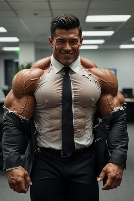 Muscle in the Office by muscledan81 on DeviantArt