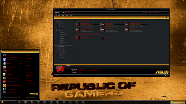 Windows 8 Themes - AsusGold8