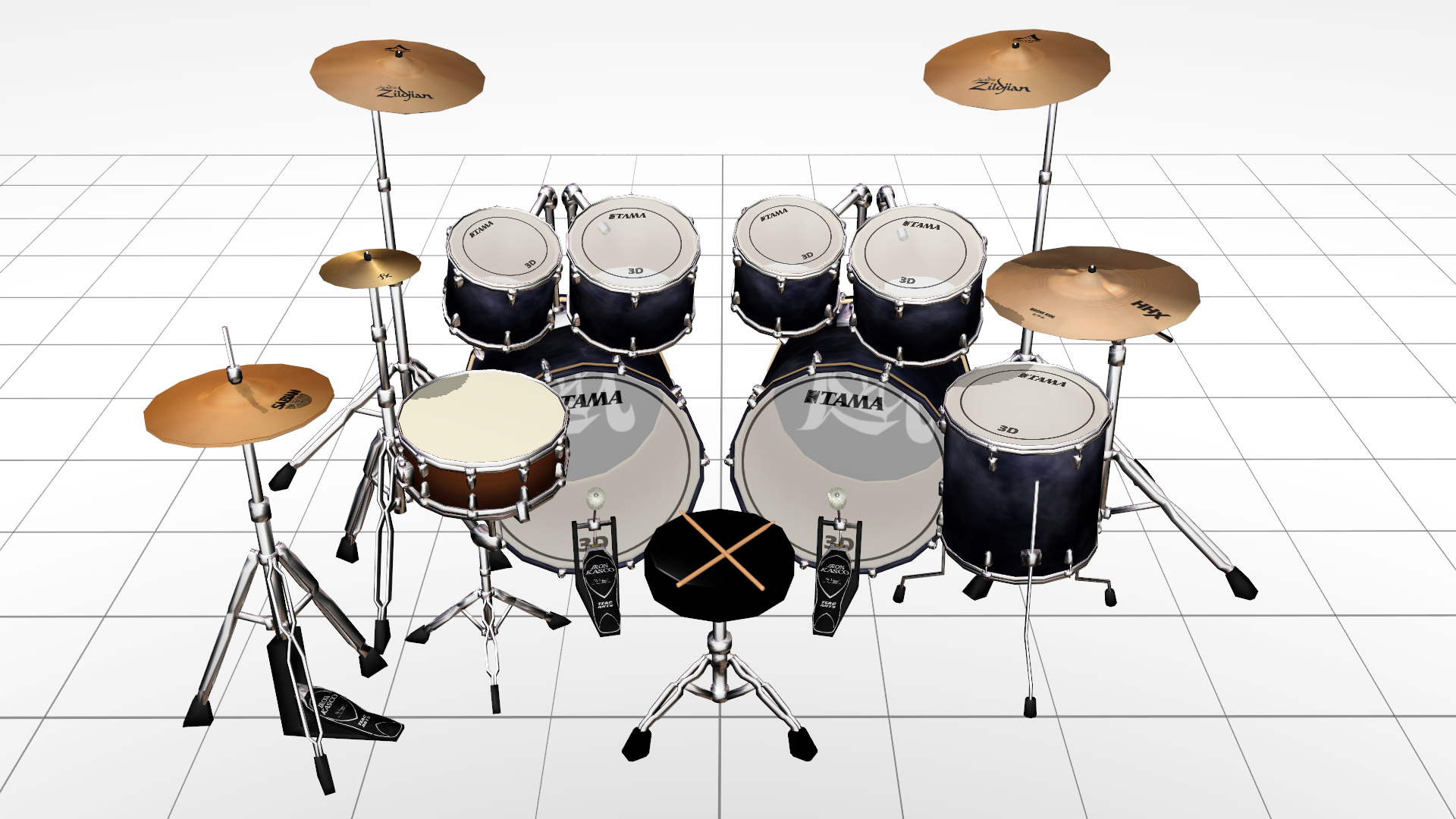 Drum Set with Sticks by AnimationUnderground on DeviantArt