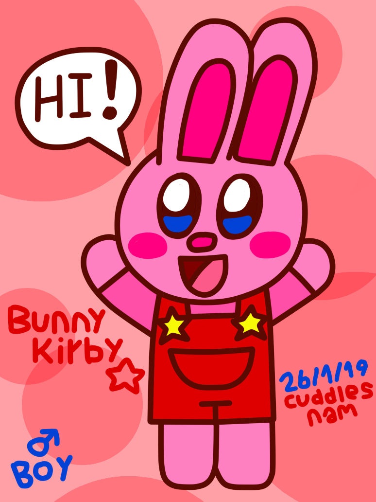 SAI-Paint Bunny Kirby (Male) by Cuddlesnam on DeviantArt