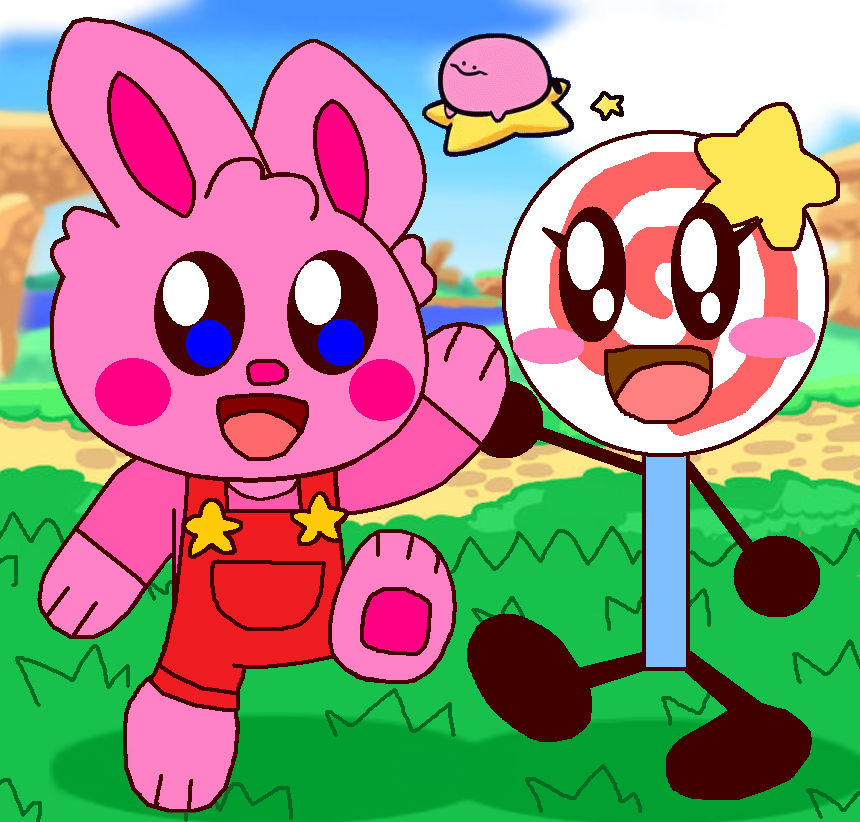 (Gift) Kirby Bunny and Invincible Lollipop by Cuddlesnam on DeviantArt