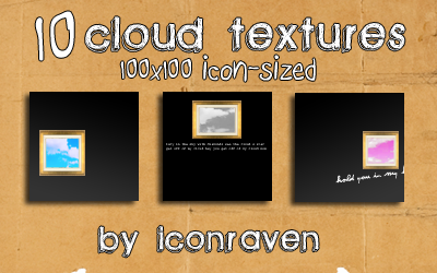 Iconsized cloud textures