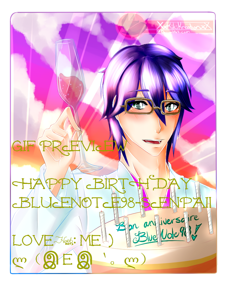 Gif Happy Birthday Bluenote98 By Kikikreation On Deviantart