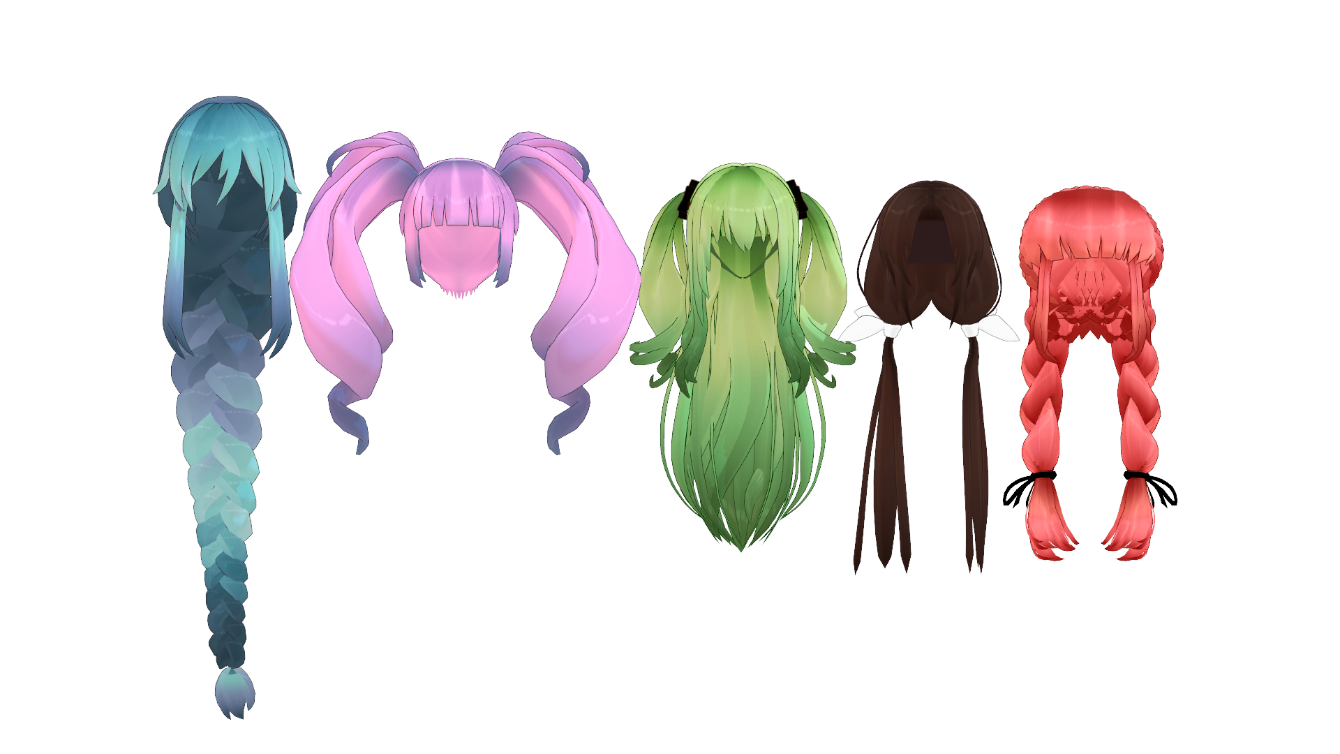 Low poly anime hair with skin modifier by eelstork on DeviantArt