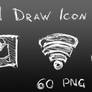 Pencil Draw Icon Set White