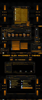 Windows 7 theme (amber glass)] by newthemes, visual art