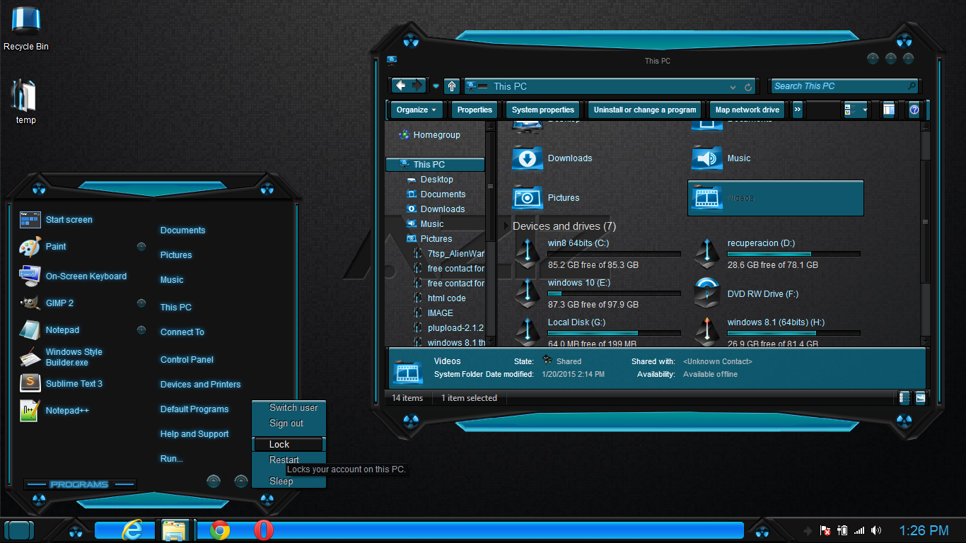 Abstract Windows 8 Themes
