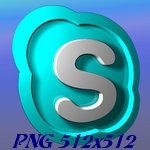 icon skype 3d