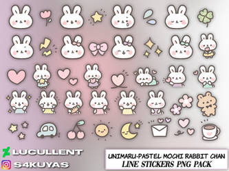 unimaru: pastel mochi rabbit chan (LINE stickers)