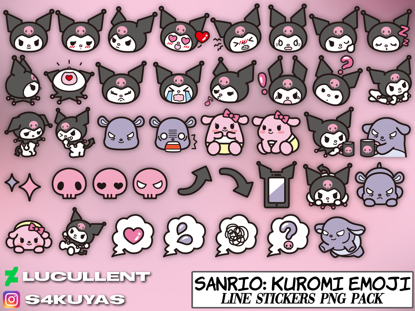 Kuromi Stickers 